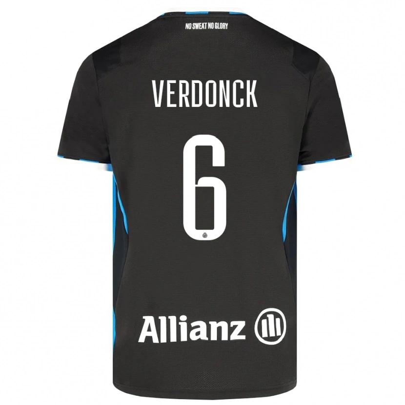 Danxen Kvinder Saar Verdonck #6 Sort Rød Blå Hjemmebane Spillertrøjer 2026/27 Trøje T-Shirt