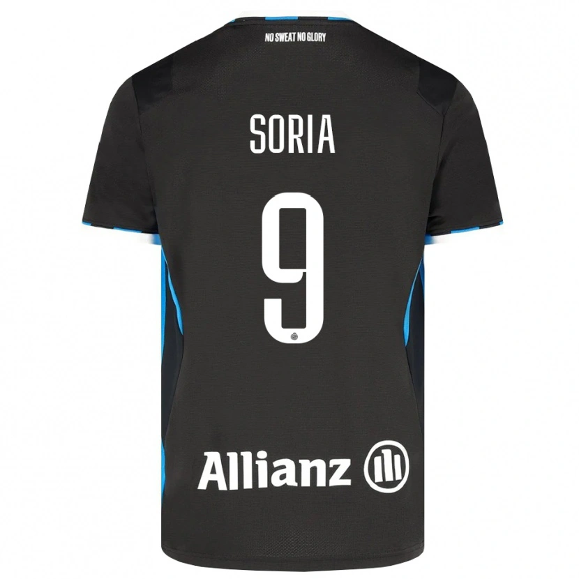 Danxen Kvinder Matteo Soria #9 Sort Rød Blå Hjemmebane Spillertrøjer 2026/27 Trøje T-Shirt