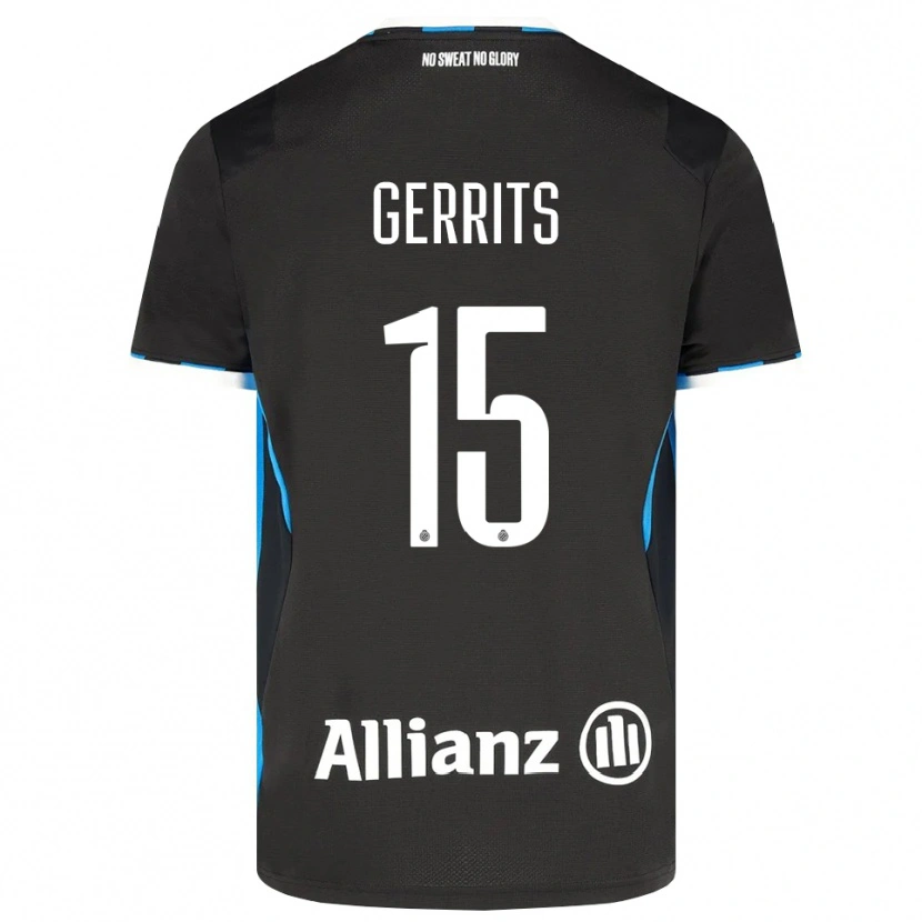 Danxen Kvinder Melanie Gerrits #15 Sort Rød Blå Hjemmebane Spillertrøjer 2026/27 Trøje T-Shirt
