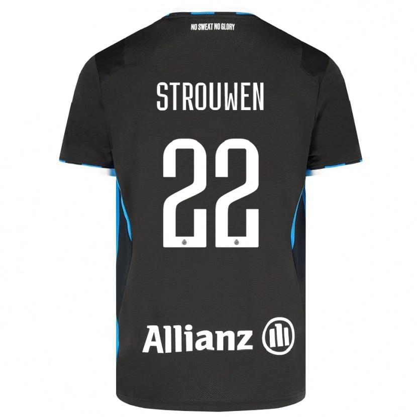 Danxen Kvinder Léni Strouwen #22 Sort Rød Blå Hjemmebane Spillertrøjer 2026/27 Trøje T-Shirt