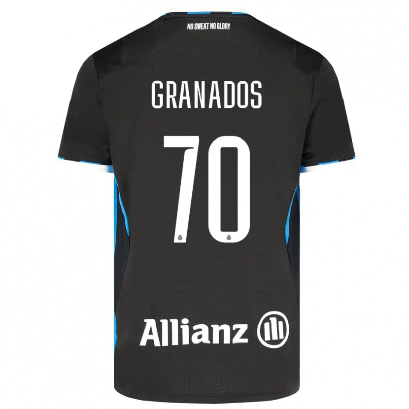 Danxen Kvinder Alejandro Granados #70 Sort Rød Blå Hjemmebane Spillertrøjer 2026/27 Trøje T-Shirt