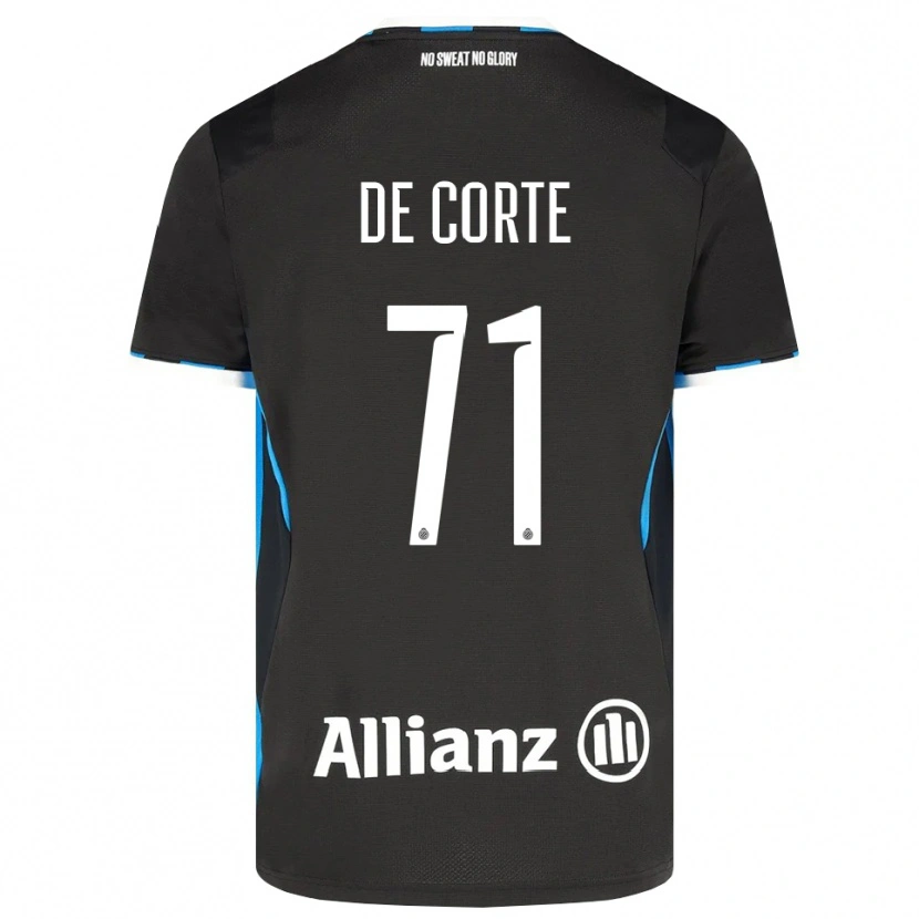 Danxen Kvinder Axl De Corte #71 Sort Rød Blå Hjemmebane Spillertrøjer 2026/27 Trøje T-Shirt