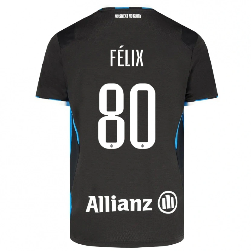 Danxen Kvinder Félix Lemaréchal #80 Sort Rød Blå Hjemmebane Spillertrøjer 2026/27 Trøje T-Shirt