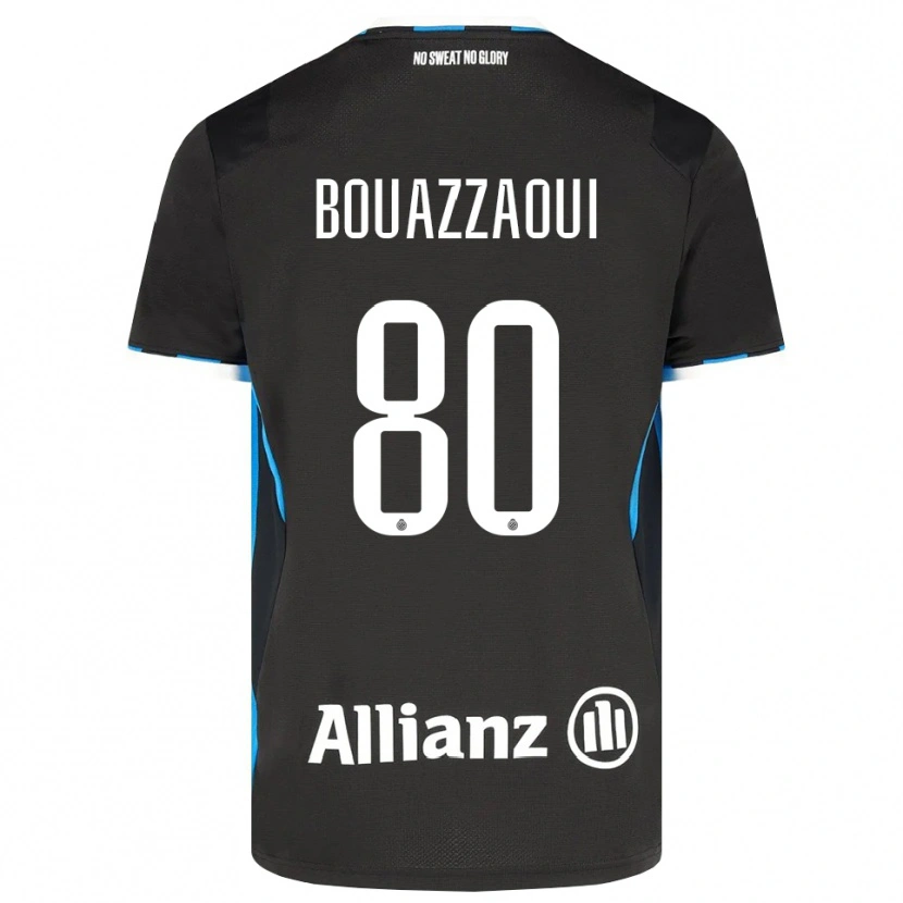 Danxen Kvinder Ilyas Bouazzaoui #80 Sort Rød Blå Hjemmebane Spillertrøjer 2026/27 Trøje T-Shirt