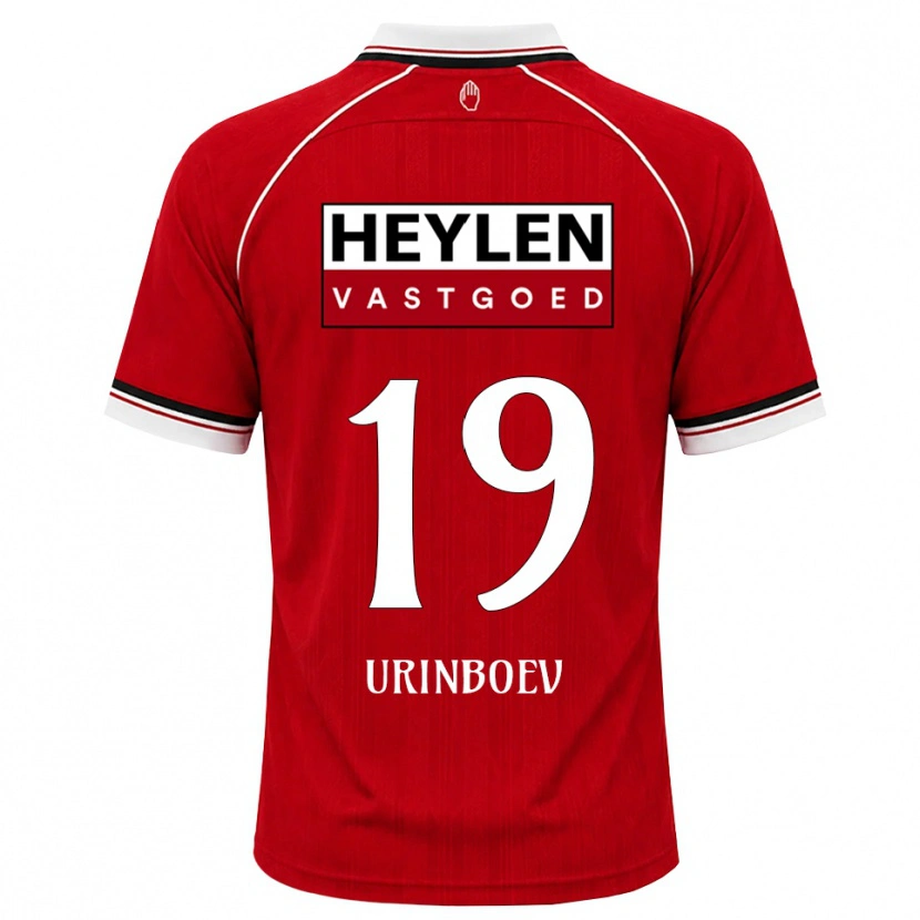 Danxen Kvinder Mukhammadali Urinboev #19 Rød Hvid Sort Hjemmebane Spillertrøjer 2026/27 Trøje T-Shirt