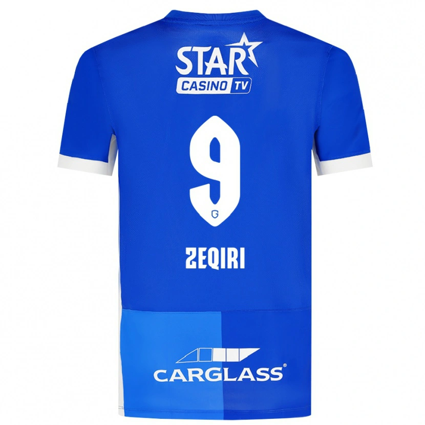 Danxen Kvinder Andi Zeqiri #9 Mellemblå Kongeblå Hvid Hjemmebane Spillertrøjer 2026/27 Trøje T-Shirt