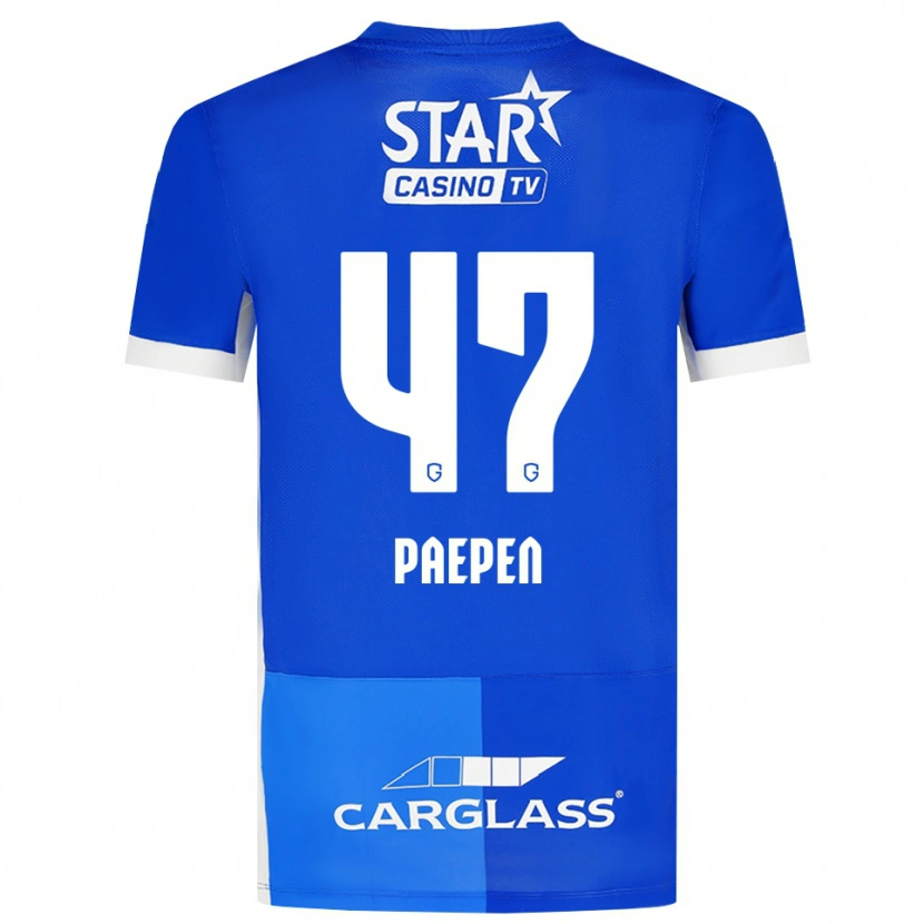 Danxen Kvinder Sam Paepen #47 Mellemblå Kongeblå Hvid Hjemmebane Spillertrøjer 2026/27 Trøje T-Shirt