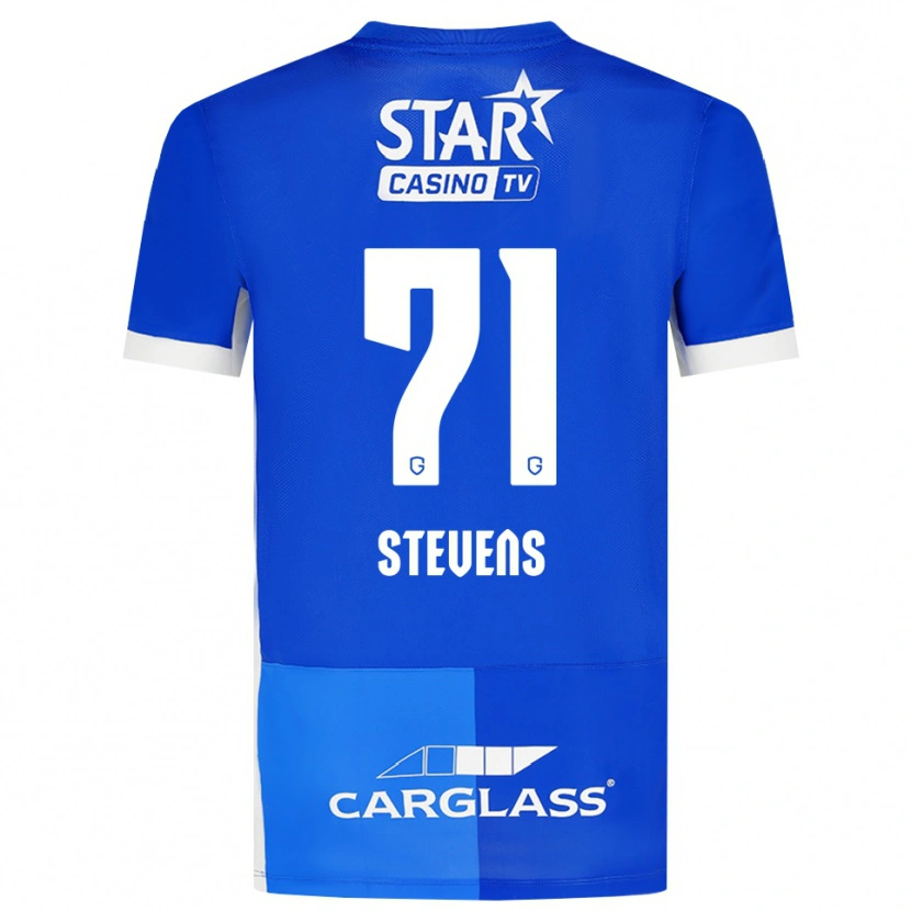 Danxen Kvinder Brent Stevens #71 Mellemblå Kongeblå Hvid Hjemmebane Spillertrøjer 2026/27 Trøje T-Shirt