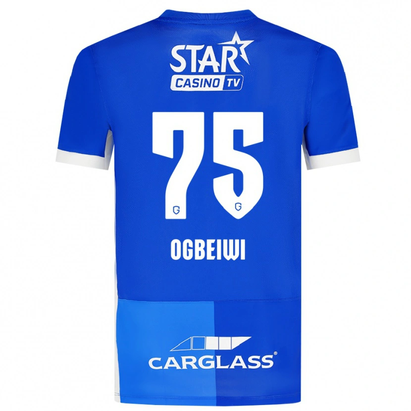 Danxen Kvinder Precious Ogbeiwi #75 Mellemblå Kongeblå Hvid Hjemmebane Spillertrøjer 2026/27 Trøje T-Shirt