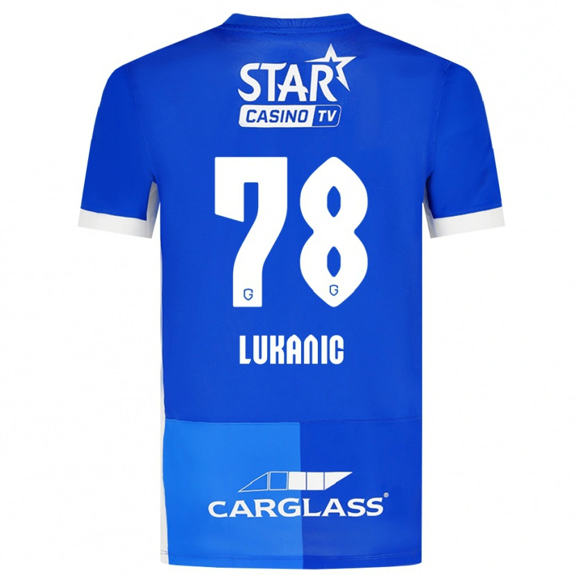 Danxen Kvinder Luka Lukanic #78 Mellemblå Kongeblå Hvid Hjemmebane Spillertrøjer 2026/27 Trøje T-Shirt