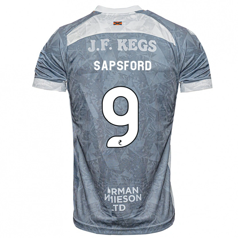 Danxen Kvinder Zachary Sapsford #9 Lys Skifergrå Udebane Spillertrøjer 2026/27 Trøje T-Shirt