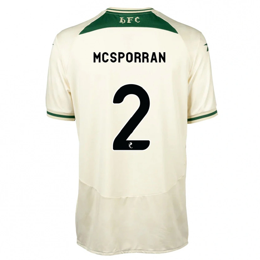 Danxen Kvinder Arran Mcsporran #2 Hvid Skovgrøn Udebane Spillertrøjer 2026/27 Trøje T-Shirt