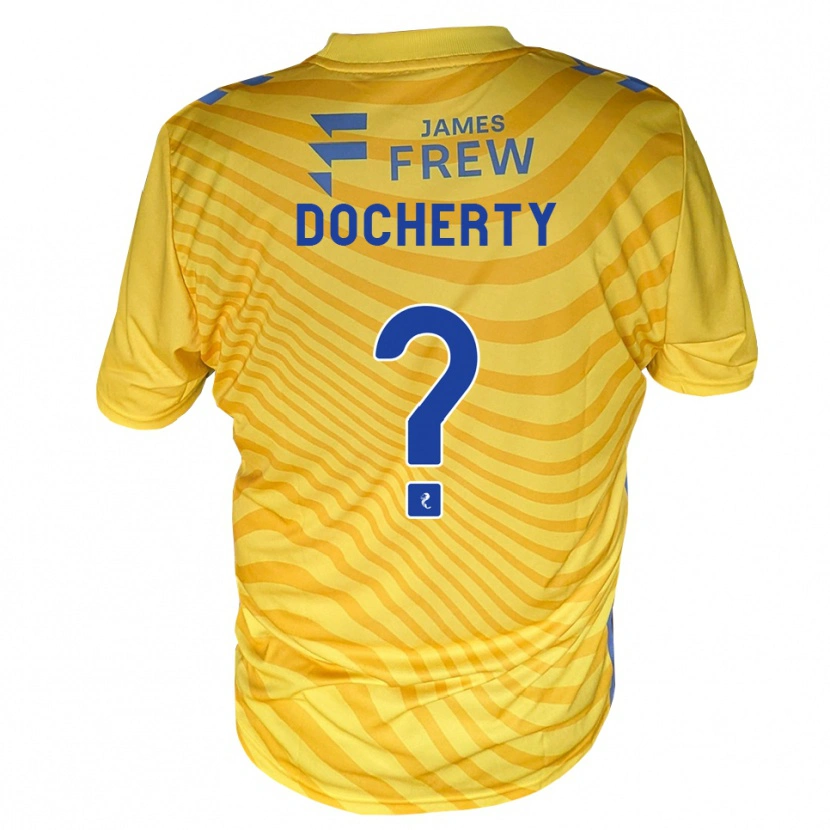 Danxen Kvinder Clare Docherty #0 Kongeblå Gul Udebane Spillertrøjer 2026/27 Trøje T-Shirt