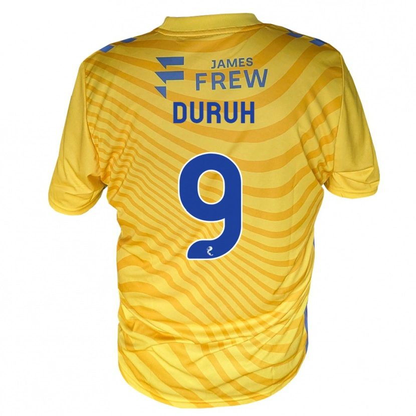 Danxen Kvinder Samuel Duruh #9 Kongeblå Gul Udebane Spillertrøjer 2026/27 Trøje T-Shirt