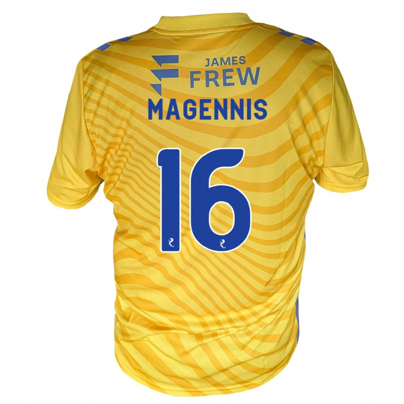 Danxen Kvinder Kyle Magennis #16 Kongeblå Gul Udebane Spillertrøjer 2026/27 Trøje T-Shirt
