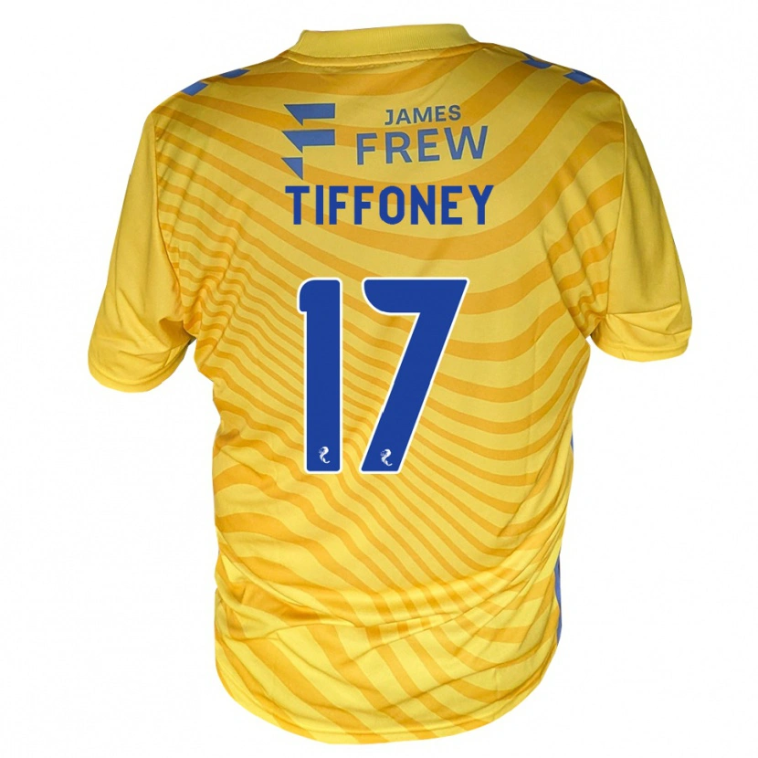 Danxen Kvinder Scott Tiffoney #17 Kongeblå Gul Udebane Spillertrøjer 2026/27 Trøje T-Shirt