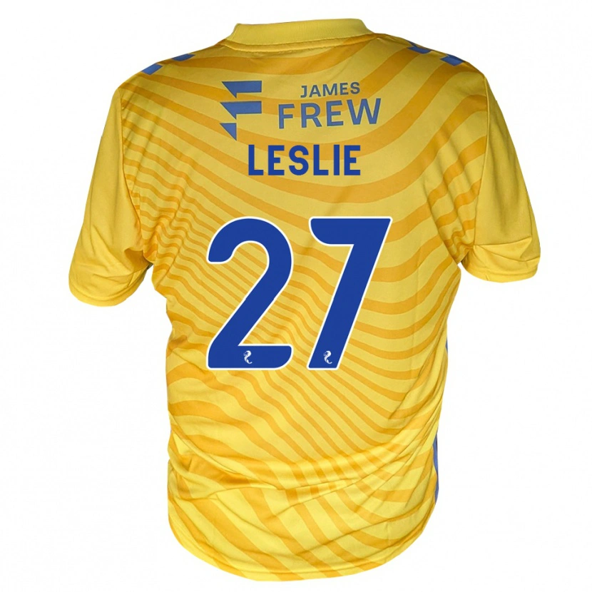 Danxen Kvinder Kian Leslie #27 Kongeblå Gul Udebane Spillertrøjer 2026/27 Trøje T-Shirt