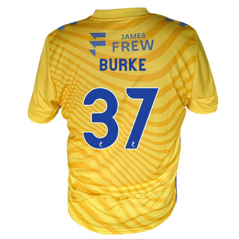 Danxen Kvinder Cole Burke #37 Kongeblå Gul Udebane Spillertrøjer 2026/27 Trøje T-Shirt