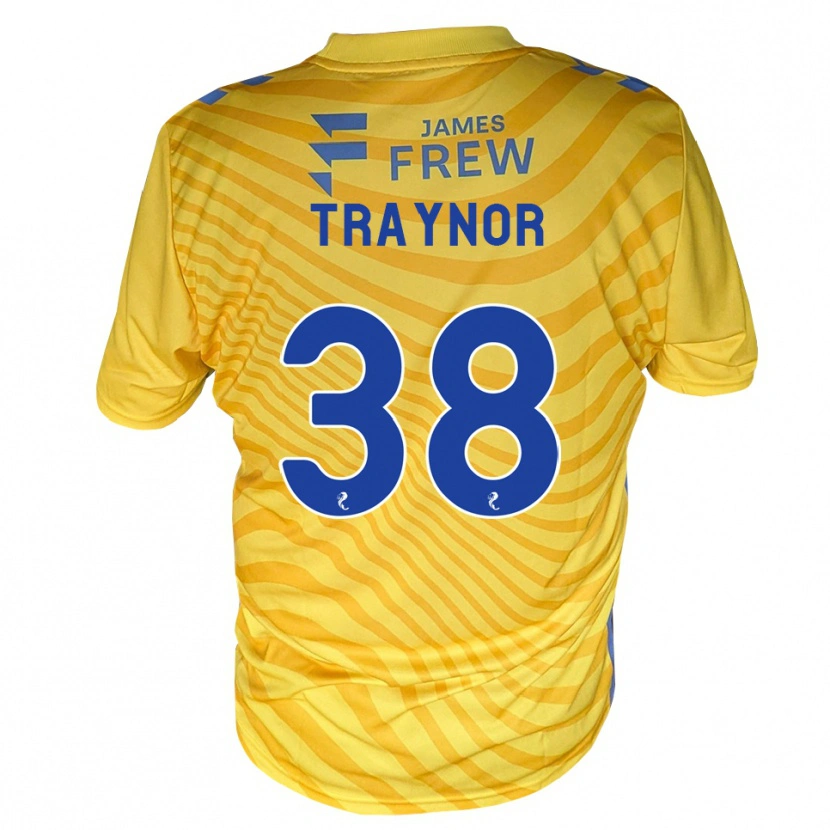 Danxen Kvinder Archie Traynor #38 Kongeblå Gul Udebane Spillertrøjer 2026/27 Trøje T-Shirt