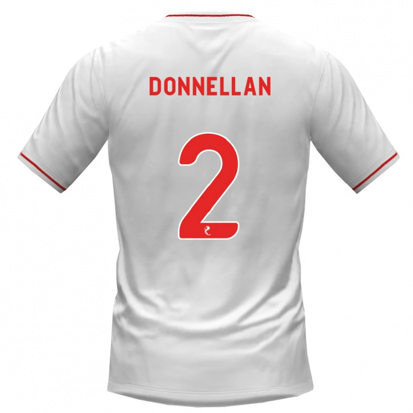 Danxen Kvinder Shaun Donnellan #2 Hvid Rød Udebane Spillertrøjer 2026/27 Trøje T-Shirt