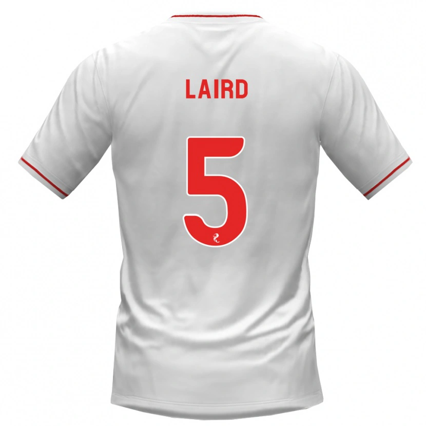 Danxen Kvinder Summer Laird #5 Hvid Rød Udebane Spillertrøjer 2026/27 Trøje T-Shirt