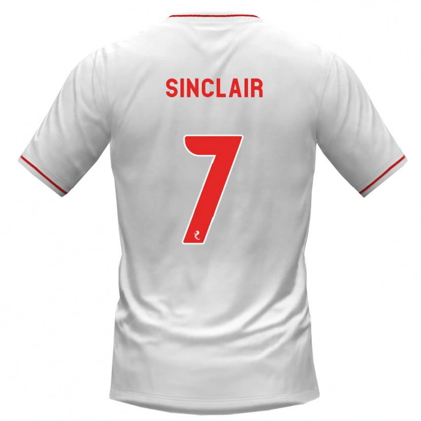Danxen Kvinder Tyrese Sinclair #7 Hvid Rød Udebane Spillertrøjer 2026/27 Trøje T-Shirt