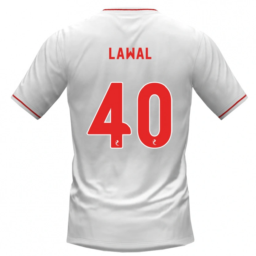 Danxen Kvinder Samson Lawal #40 Hvid Rød Udebane Spillertrøjer 2026/27 Trøje T-Shirt