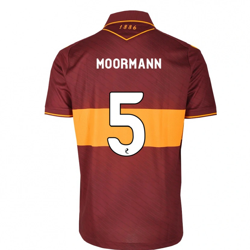 Danxen Kvinder Martin Moormann #5 Orange Maron Udebane Spillertrøjer 2026/27 Trøje T-Shirt