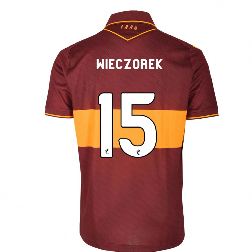 Danxen Kvinder Olivier Wieczorek #15 Orange Maron Udebane Spillertrøjer 2026/27 Trøje T-Shirt