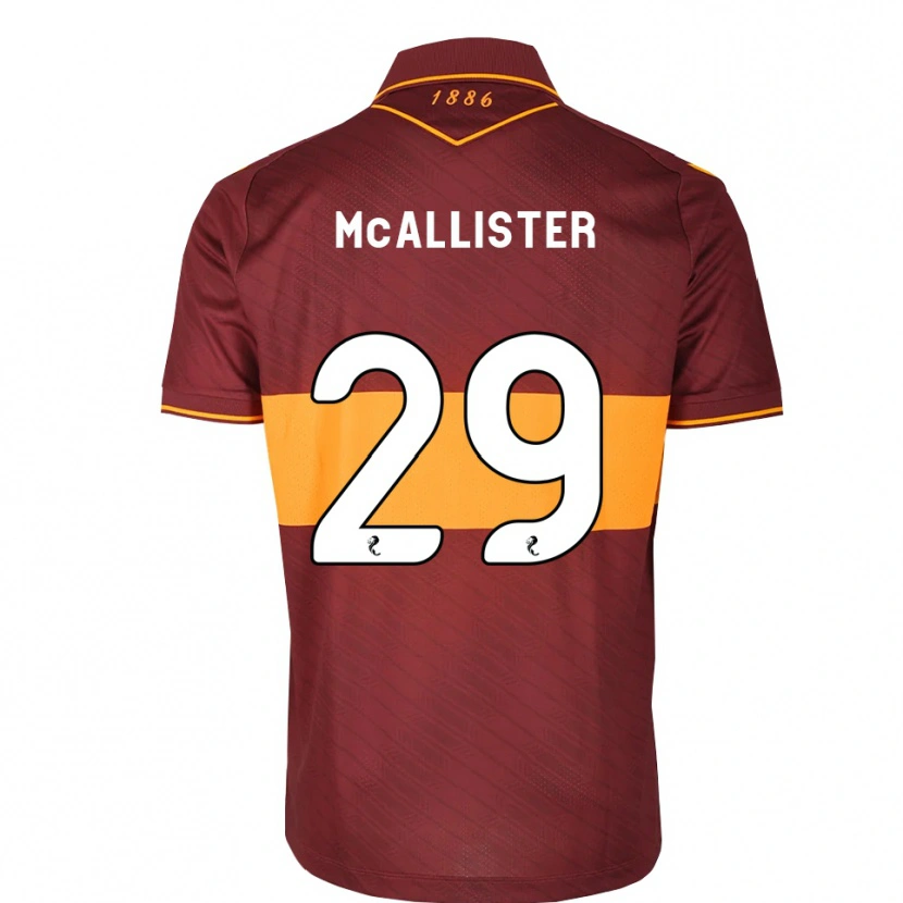 Danxen Kvinder Zander Mcallister #29 Orange Maron Udebane Spillertrøjer 2026/27 Trøje T-Shirt
