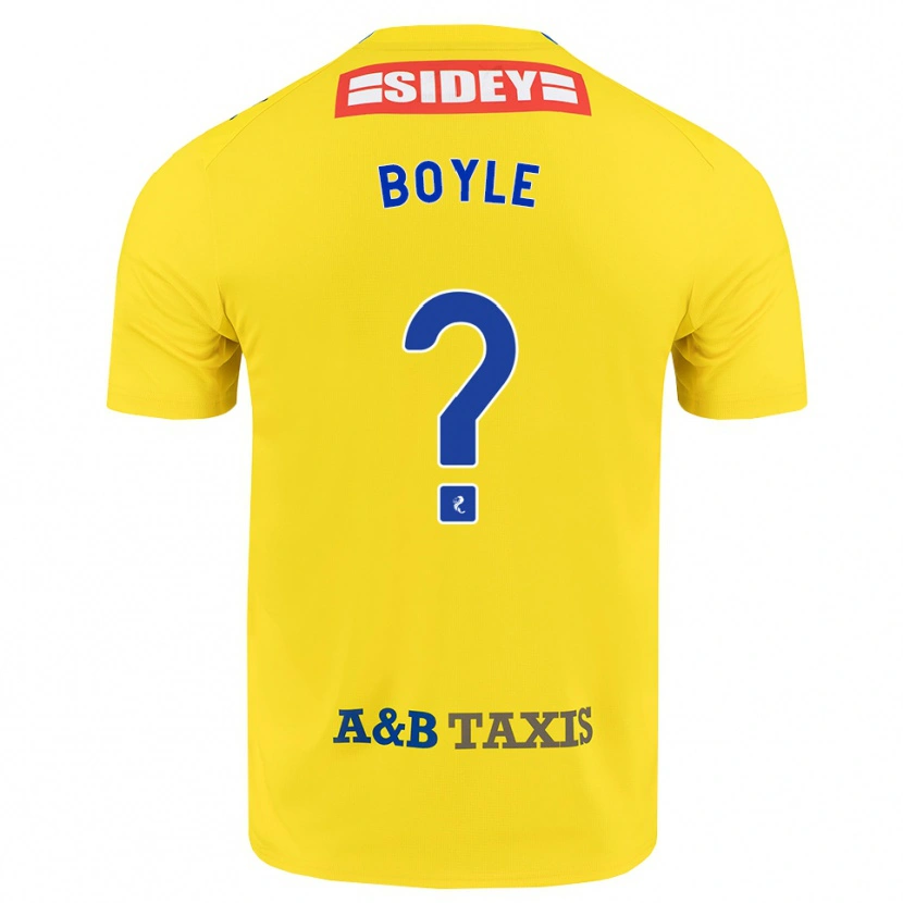 Danxen Kvinder Callum Boyle #0 Gul Blå Sort Udebane Spillertrøjer 2026/27 Trøje T-Shirt