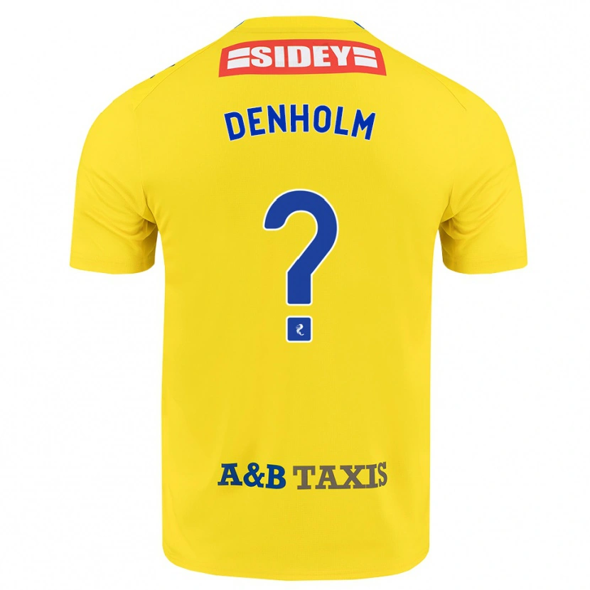 Danxen Kvinder Ben Denholm #0 Gul Blå Sort Udebane Spillertrøjer 2026/27 Trøje T-Shirt
