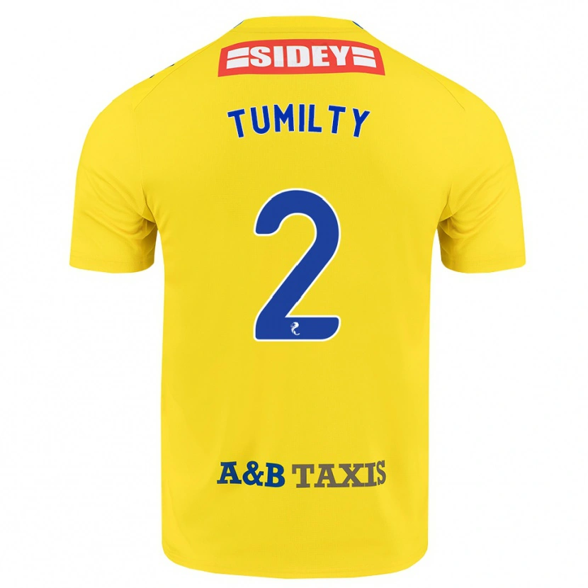 Danxen Kvinder Reghan Tumilty #2 Gul Blå Sort Udebane Spillertrøjer 2026/27 Trøje T-Shirt