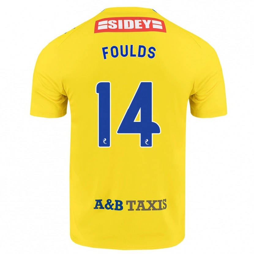 Danxen Kvinder Matty Foulds #14 Gul Blå Sort Udebane Spillertrøjer 2026/27 Trøje T-Shirt