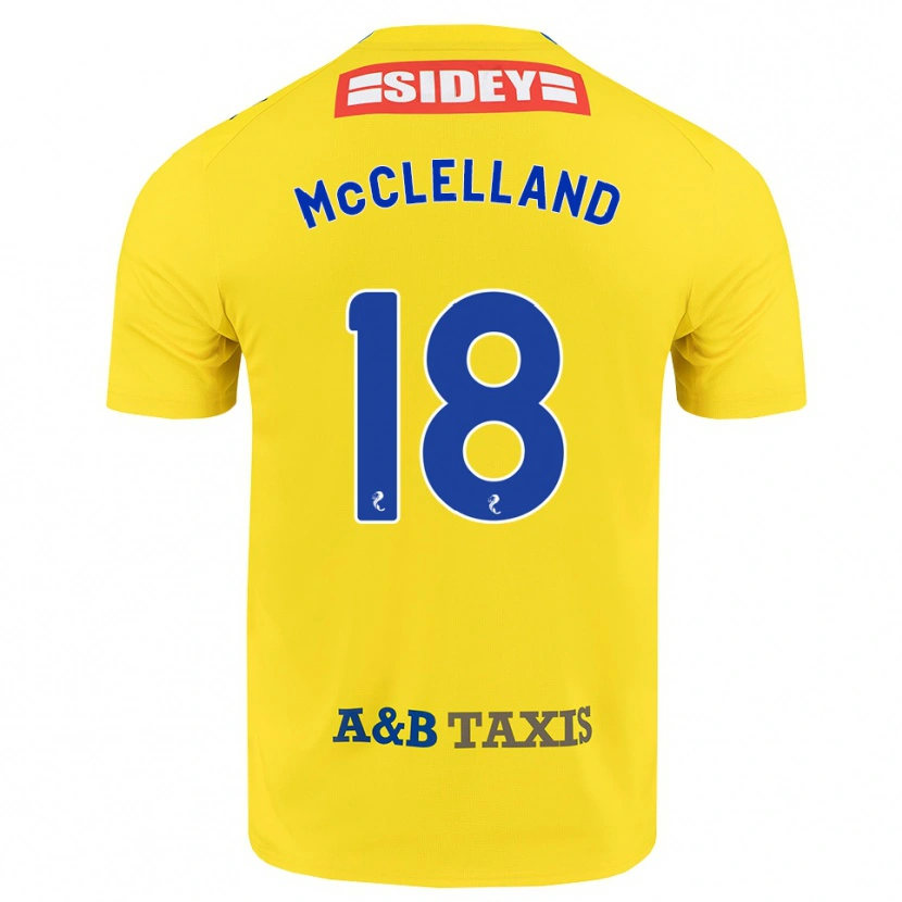 Danxen Kvinder Sam Mcclelland #18 Gul Blå Sort Udebane Spillertrøjer 2026/27 Trøje T-Shirt