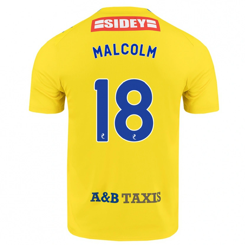 Danxen Kvinder Jodie Malcolm #18 Gul Blå Sort Udebane Spillertrøjer 2026/27 Trøje T-Shirt