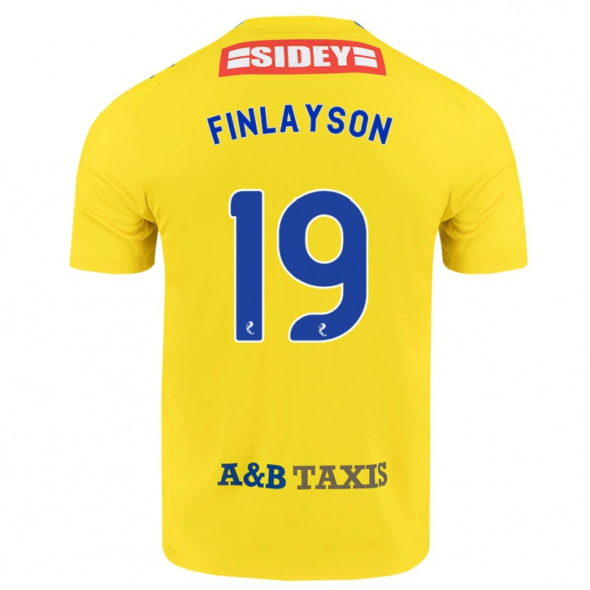 Danxen Kvinder Danny Finlayson #19 Gul Blå Sort Udebane Spillertrøjer 2026/27 Trøje T-Shirt