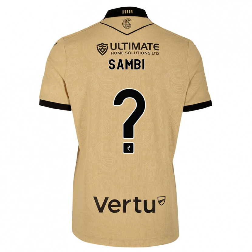 Danxen Kvinder Jaspreet Sambi #0 Burlywood Sort Udebane Spillertrøjer 2026/27 Trøje T-Shirt