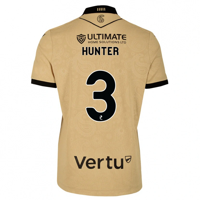 Danxen Kvinder Lyle Hunter #3 Burlywood Sort Udebane Spillertrøjer 2026/27 Trøje T-Shirt