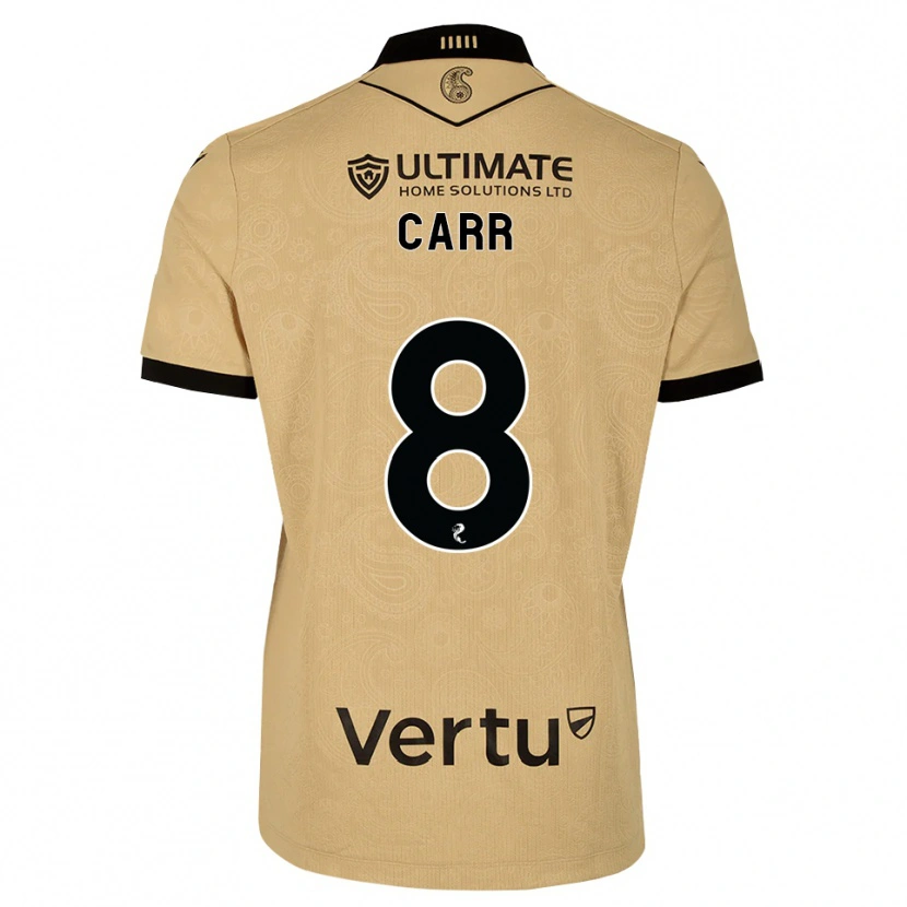 Danxen Kvinder Ryan Carr #8 Burlywood Sort Udebane Spillertrøjer 2026/27 Trøje T-Shirt