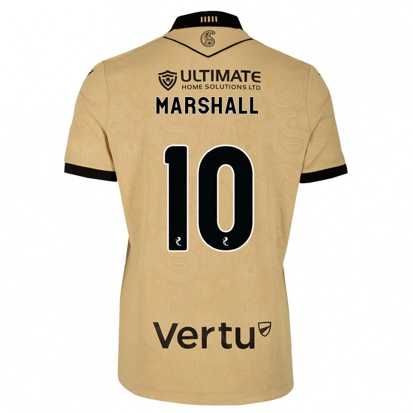 Danxen Kvinder Lewis Marshall #10 Burlywood Sort Udebane Spillertrøjer 2026/27 Trøje T-Shirt