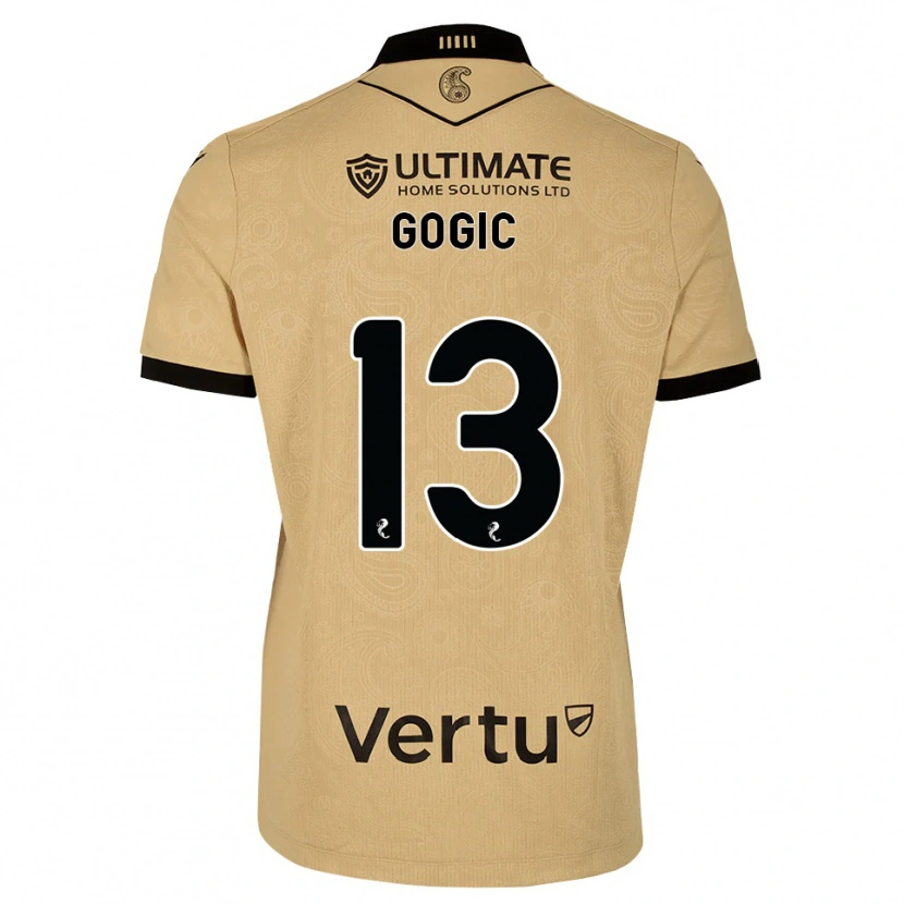 Danxen Kvinder Alex Gogic #13 Burlywood Sort Udebane Spillertrøjer 2026/27 Trøje T-Shirt
