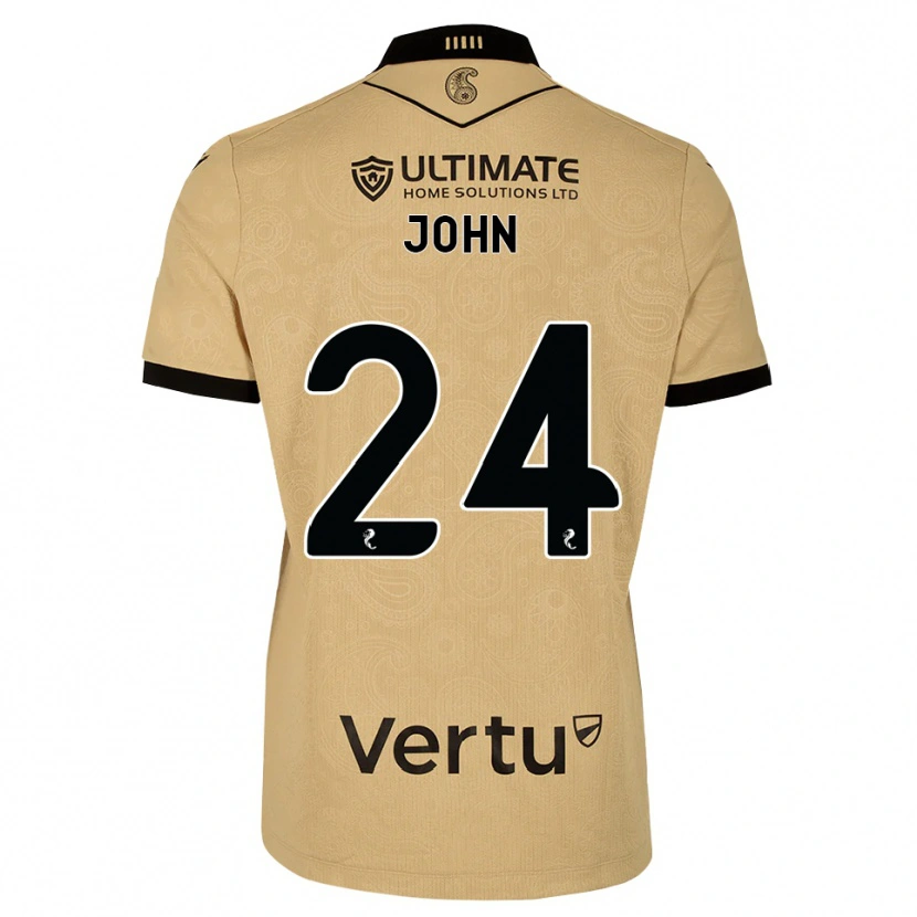 Danxen Kvinder Declan John #24 Burlywood Sort Udebane Spillertrøjer 2026/27 Trøje T-Shirt