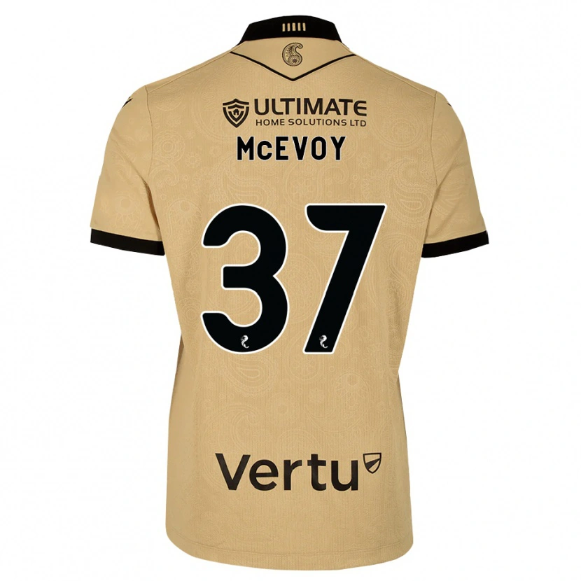 Danxen Kvinder Carrick Mcevoy #37 Burlywood Sort Udebane Spillertrøjer 2026/27 Trøje T-Shirt