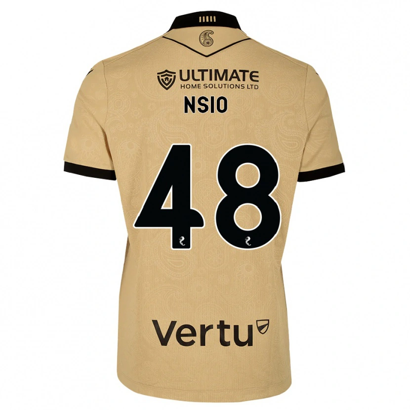Danxen Kvinder Paul Nsio #48 Burlywood Sort Udebane Spillertrøjer 2026/27 Trøje T-Shirt