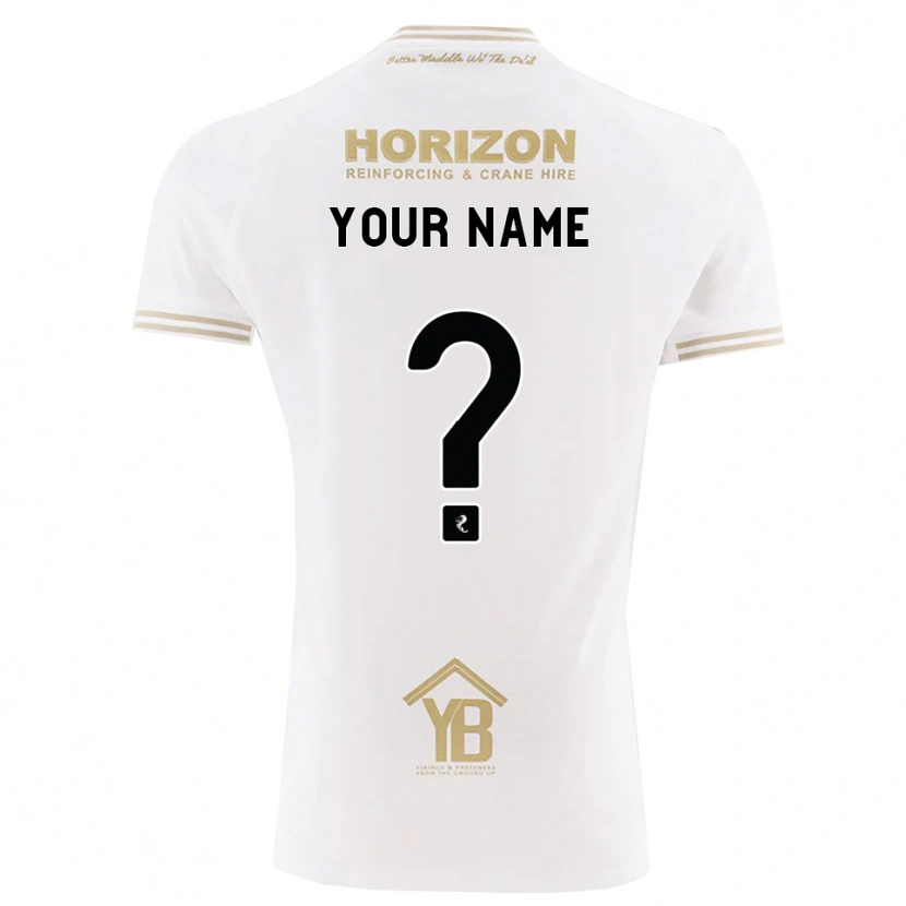 Danxen Kvinder Dit Navn #0 Hvede Hvid Udebane Spillertrøjer 2026/27 Trøje T-Shirt