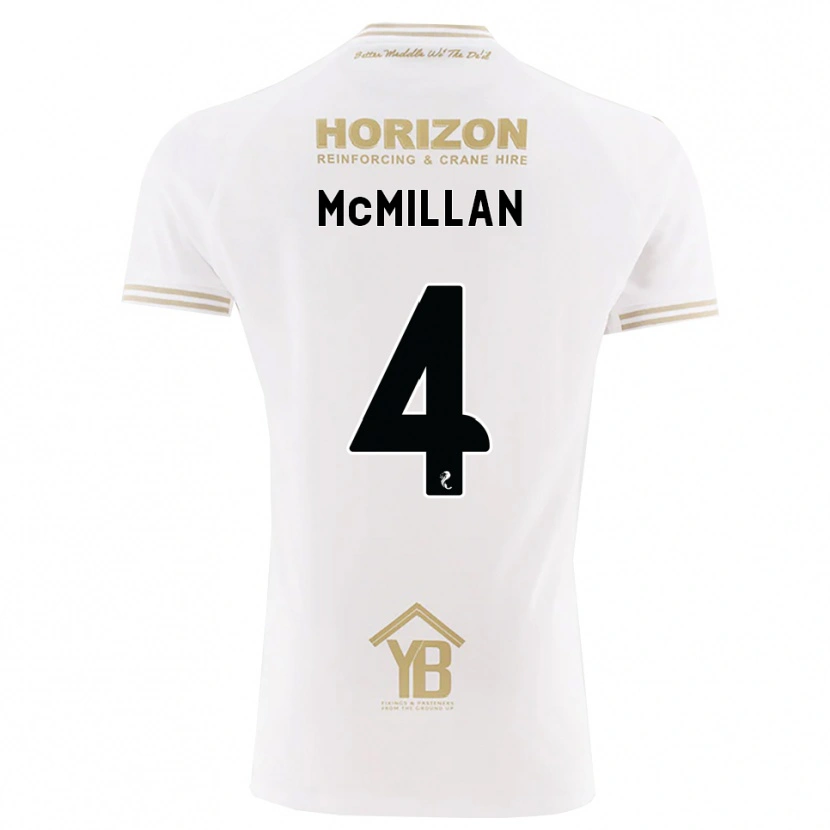 Danxen Kvinder Jack Mcmillan #4 Hvede Hvid Udebane Spillertrøjer 2026/27 Trøje T-Shirt