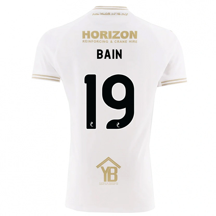 Danxen Kvinder Scott Bain #19 Hvede Hvid Udebane Spillertrøjer 2026/27 Trøje T-Shirt