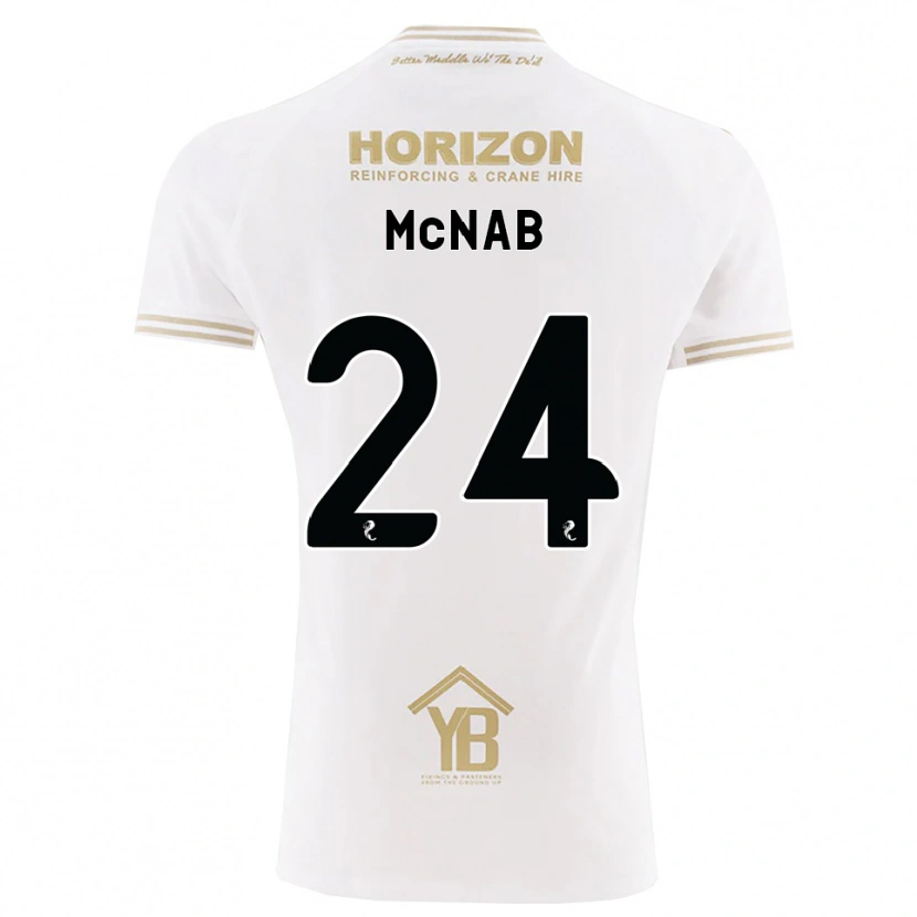 Danxen Kvinder Cameron Mcnab #24 Hvede Hvid Udebane Spillertrøjer 2026/27 Trøje T-Shirt