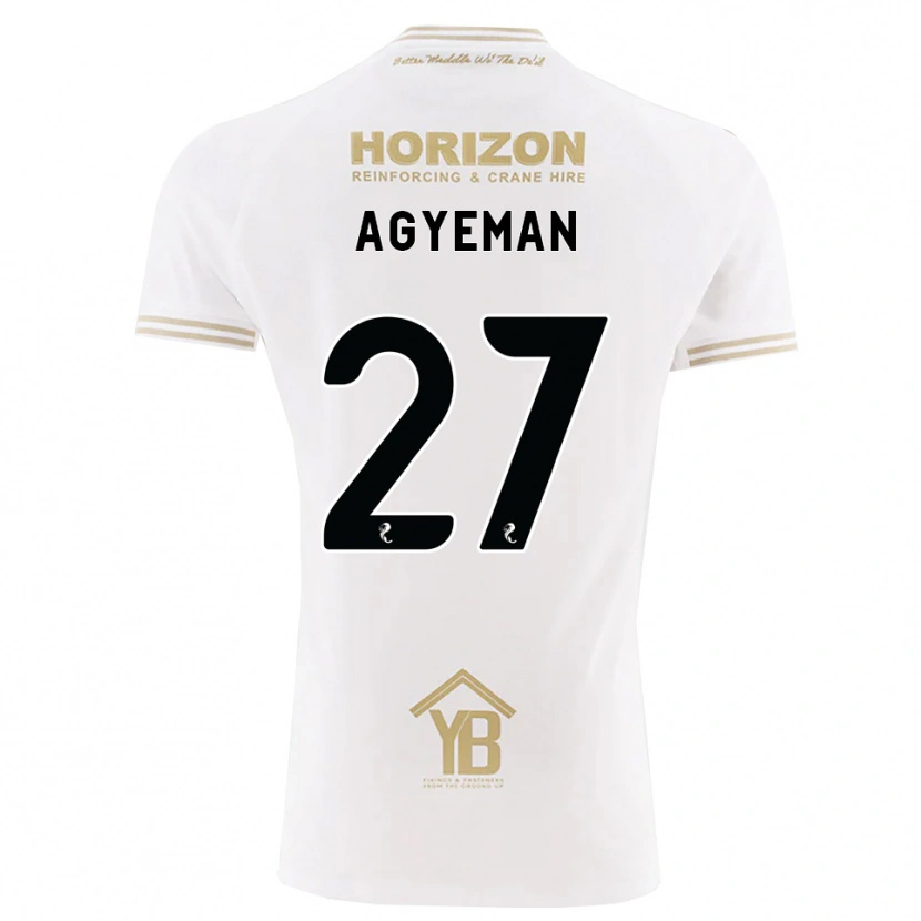 Danxen Kvinder Alfie Agyeman #27 Hvede Hvid Udebane Spillertrøjer 2026/27 Trøje T-Shirt